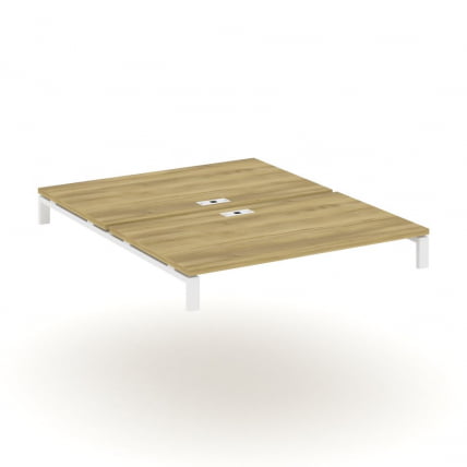 Двойной стол надставка на две опорные тумбы CОНCЕПТ CН.ДСН-006 Дуб Винченцо Белый / CONCEPT CN.DSN-006_0