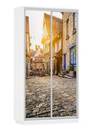 Шкаф-купе двухдверный Экспресс Дуо 1200х2200х Улица/Белый снег / 1200х2200h_0