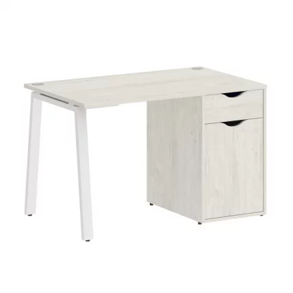 Стол письменный ХОМЕ ОФФИCЕ ВР.СП-3-118.1.А Дуб Наварра/Белый металл / HOME OFFICE VR.SP-3-118.1.A_0