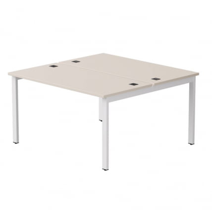 Бенч-система на 2 места на металлокаркасе, опоры 45 гр Еверпроф ЕВО 254С016 Кашемир Белый / Everprof EVO 254S016_0