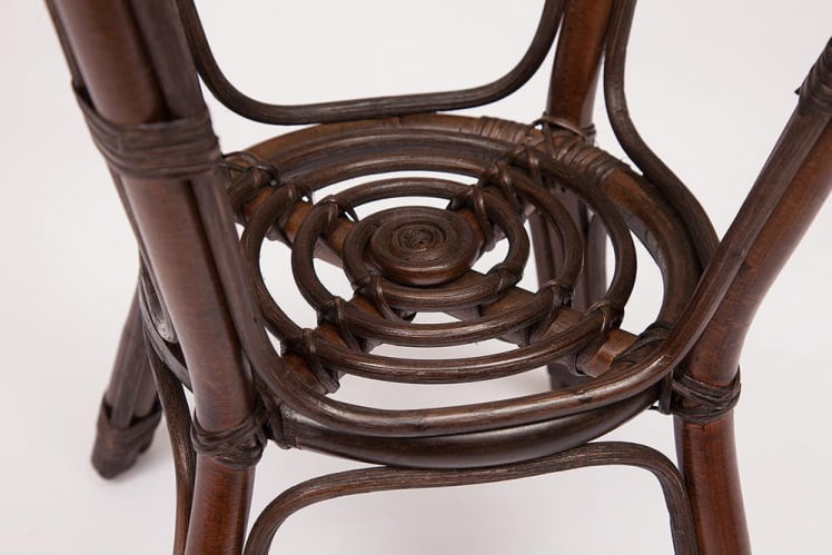 КОМПЛЕКТ НЕВ БОГОТА ( диван + 2 кресла + стол со стеклом ) /с подушками/ ротанг, кр:61х67х78,5см, дв:108х66х78,5см, ст:Д60х56,5см, валнут (грецкий орех) / NEW BOGOTA ст:D60х56,5см, walnut_10