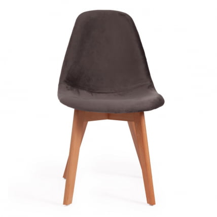 Стул CИНДЙ СОФТ (мод. C1021Ф1) / 1 шт. в упаковке вельвет/дерево бук, 53 х 45 х 81 см , серый (ХЛР 24)/натуральный / CINDY SOFT (mod. C1021F1) (HLR_4