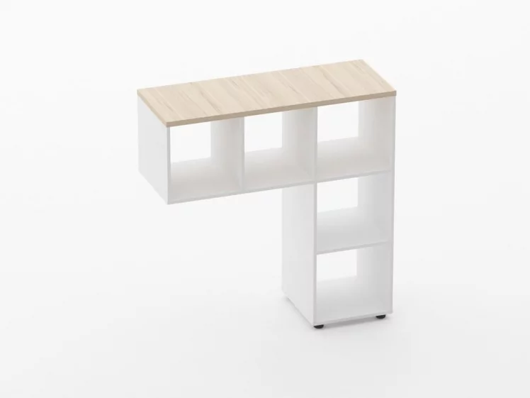 Стеллаж к столу Дека 9.07.11 Туя/Белый / Deka_0