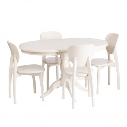 Стол СТЕФАНО бук, мдф, 100+30кс80кс77см, Иворй вхите / STEFANO 100+30x80x77см, Ivory white_9