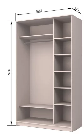 Шкаф-купе Хит-24-17-15 Ясень шимо светлый_2