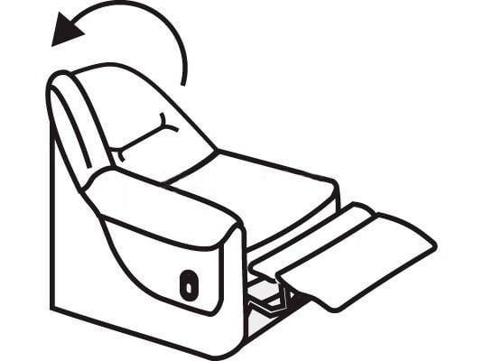 Кресельная секция с электрическим реклайнером (правая) Вавилон 1ВРЭл Оранжевая (экокожа)_1