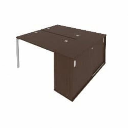 Рабочая станция с опорным шкафом-купе Метал Сйстем Б.РС-СШК-1.2 Венге/Серый / Metal System_0