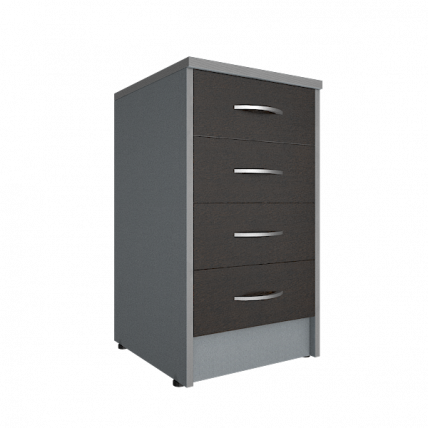 Тумба приставная (с замком) Рива А.ТП-4Ф-С Венге/Металлик / Riva А.ТП-4F-S_0