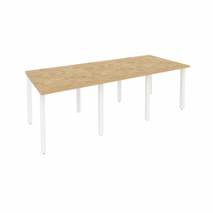 Стол переговорный (3 столешницы) ОНИКС О.МП-ПРГ-3.0 Тиквуд Светлый/Белый / ONIX O.MP-PRG-3.0_0
