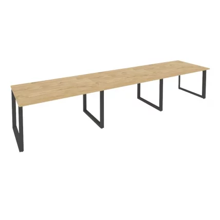 Стол переговорный (3 столешницы) ОНИКС О.МО-ПРГ-3.3 Тиквуд Светлый/Антрацит / ONIX O.MO-PRG-3.3_0