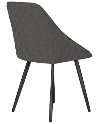 Стул обеденный ДОБРИН СТЕЛЛА (ЭМАЛЬ ЧЕРНЫЙ МУАР велюр Катаниа Чоколате) / DOBRIN STELLA Catania Chocolate)_4