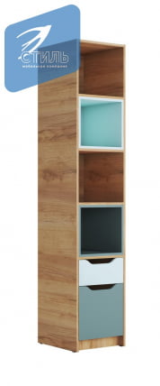 Стеллаж РИCХ СЖ-001 Мята/Сумеречный голубой/дуб крафт золотой / RICH_0
