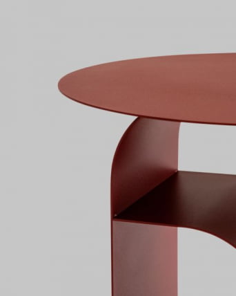 Журнальный столик Арвел металл бордовый / Arwel_8