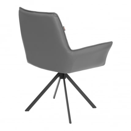 Кресло Мурано/Мурано опора 360, велюр/букле (ХЙП)/Экокожа, светло-серый/графит / Murano/Мурано (HYP)/Экокожа,_2