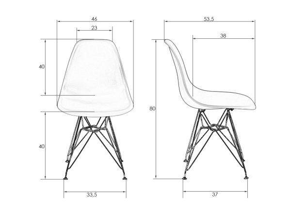 Стул обеденный ДОБРИН ДСР (ножки золотые, цвет салатовый (Г-08)) 4 шт / DOBRIN DSR (G-08))_7
