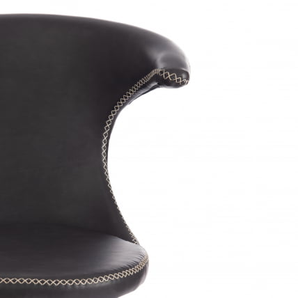 Стул ФЛАИР (мод. 9020) экокожа/металл, 60 х 56 х 78 см , серый 22/черный / FLAIR (mod._5