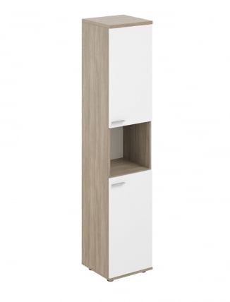 Шкаф высокий с нишей правый Сигма СГ.846.ОД.ВХ.ВХ.Р Дуб темный Белый / Sigma SG.846.OD.WH.WH.R_0