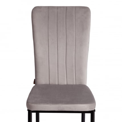 Стул ВЕРТЕР (мод. БC577-ДC) металл, флок, 41 х 52 х 95 см, Лигхт грей (светло-серый) ХЛР14 / черный / VERTER (mod. BC577-DC) Light grey HLR14_5