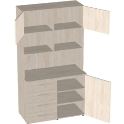 Готовый комплект мебели ФИТ №1 Дуб Наварра / FIT_1