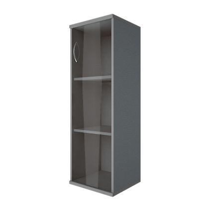 Шкаф средний узкий правый Рива А.СУ-2.4 Пр Венге/Металлик / Riva_0