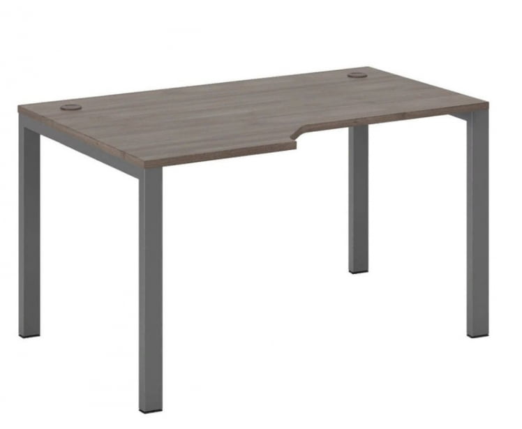 Стол эргономичный левый на металлоопорах Нев Лине НЛН36322434 Дуб шамони темный / New Line NLN36322434_0