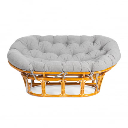 Диван МАМАСАН/МАМАСАН 23/02 В /с подушкой/ 169х102х80 см, Пекан (орех), матрац 182х119 см, ткань серо-бежевая 3М 16/2 / MAMASAN/МАМАСАН W Pecan_2