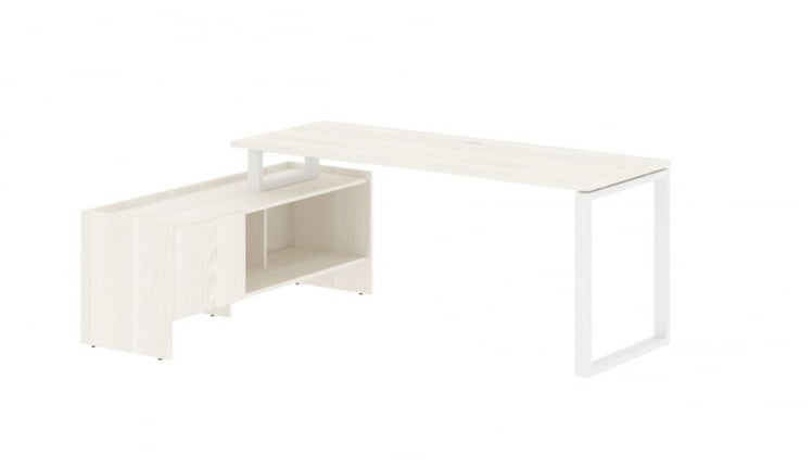 Стол с тумбой ЕДИС ЕКCТ 19614 Ясень Траун Белый / EDIS EQCT_0