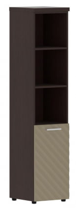 Шкаф колонка с глухой малой дверью и топом (правый) Торр ЛУКС ТЛХC 42.5 Р Венге Магия Капучино / Torr LUX TLHC R_0