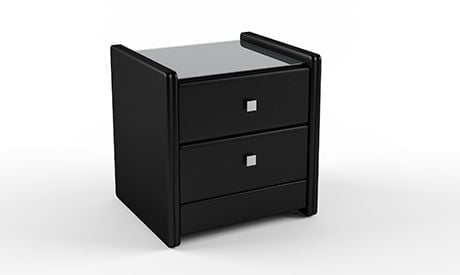 Тумба прикроватная с 2-мя ящиками Черная_68403_0