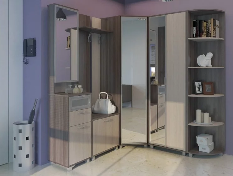 Тумба с зеркалом ВЕСТ Модуль 3 Ясень шимо св/ясень шимо темн / WEST_4