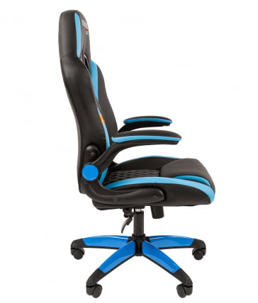 Кресло геймерское CХАИРМАН ДРАЙВ (ГАМЕ) 15 Черный Голубой / CHAIRMAN (GAME)_2