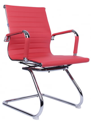 Кресло для посетителей Лео CФ экокожа Красный / Leo CF_0