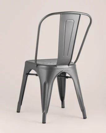 Стул ТОЛИКС с высокой спинкой Серебристый матовый / TOLIX_4