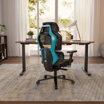 Эргономичное компьютерное кресло (для геймеров) Еурека ТЙПХОН, Блуе / Eureka TYPHON, Blue_12