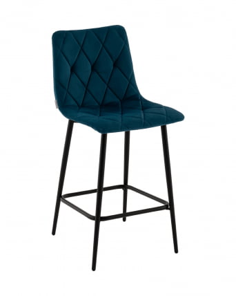Стул полубарный Одди Диамонд велюр синий / Diamond_0