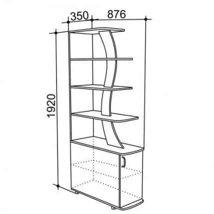 Стеллаж Стойка 5 Вишня оксфорд_1