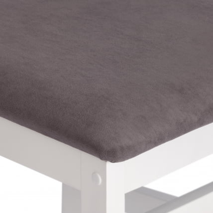 Стул CРОССМАН (комплект) НЕВ, Многослойный березовый шпон, 41х40х100 см, вхите/велюр темно-серый / CROSSMAN NEW, white/велюр_7