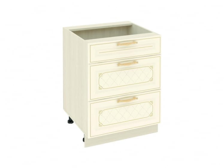 Стол с 3 ящиками (метабоксы) Милана 23.66 Сосна Астрид/Ваниль_0