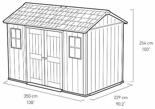Сарай пластиковый ОАКЛАНД 1175 СД / OAKLAND SD_8