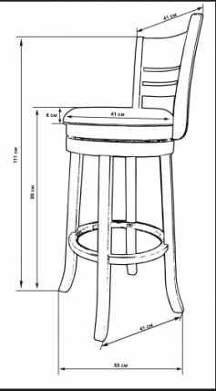 Стул барный ДОБРИН ВИЛЛИАМ БАР Черный / DOBRIN WILLIAM BAR_9