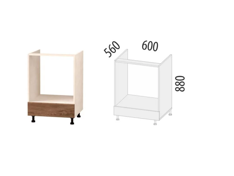 Напольный шкаф под встраиваемую технику с ящиком Дакота 103.57_1