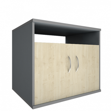 Тумба под оргтехнику сервисная Рива А.ТМ-1 Клен/Металлик / Riva_0