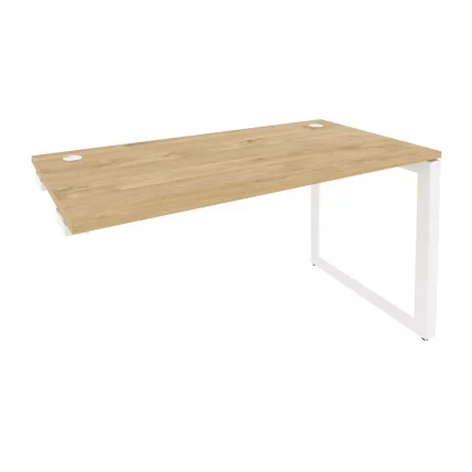 Стол-приставка на О-образном м/к к опорным элементам ОНИКС О.МО-СПР-3.7 Тиквуд Светлый/Белый / ONIX O.MO-SPR-3.7_0