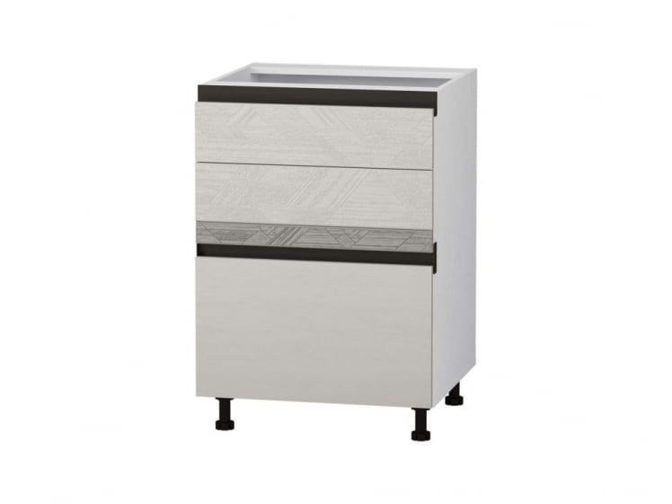 Напольный шкаф (3 ящика с доводчиком Титусофт) Бостон 61 / Titusoft)_0