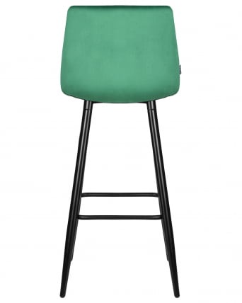 Стул барный ДОБРИН НИCОЛЕ (черные матовые ножки, зелёный велюр (108-64)) / DOBRIN NICOLE_4