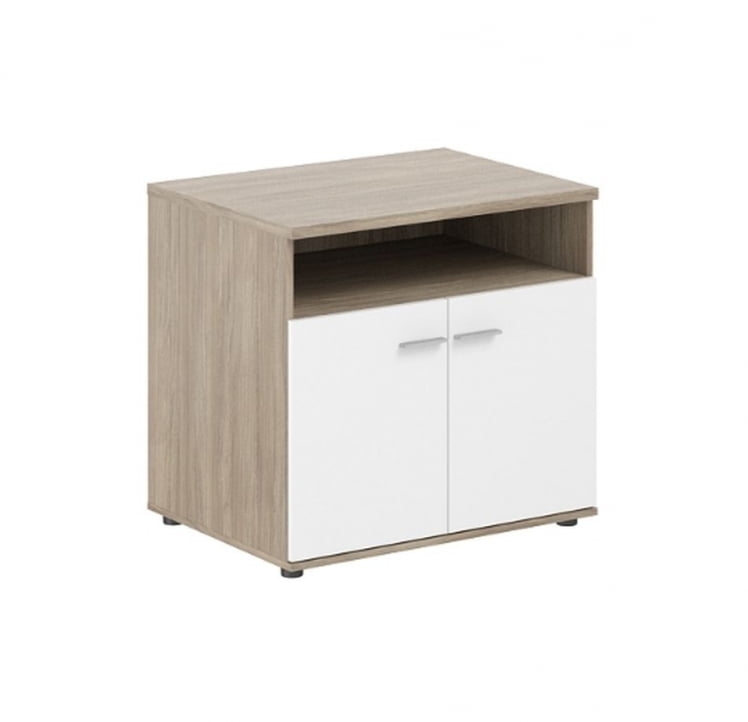 Тумба сервисная с нишей Сигма СГ.631.ОД.ВХ Дуб темный Белый / Sigma SG.631.OD.WH_0
