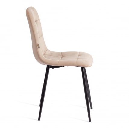Стул CХИЛЛЙ (мод. ДЖСC-220) Велюр/металл , 44,5х52,5х88 см, Беиге (бежевый) ХЛР8 / черный / CHILLY (mod. JSC-220) Beige HLR8_1