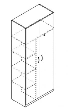 Шкаф двухстворчатый КВД 945 Дуб сонома светлый / KWD_2