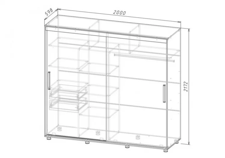 Шкаф-купе Комфорт-12 Дуб сонома_2