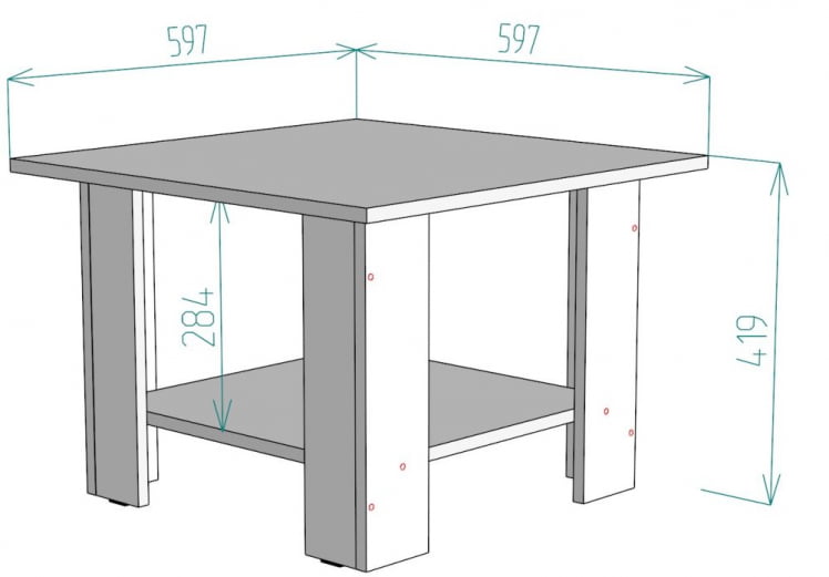 Стол журнальный ТC2 419х597х597 ЯАС / TC2_1
